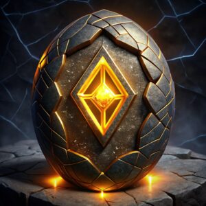 golden-3d-rune--embedded-in-a-dark-black-ceramic-s