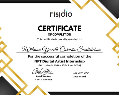 Certificate of Completion Wilman